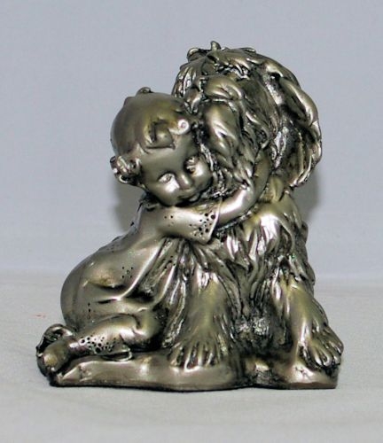 Figur Mädchen mit Hund