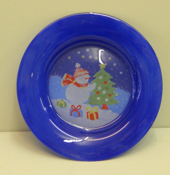 Weihnachtsteller blau