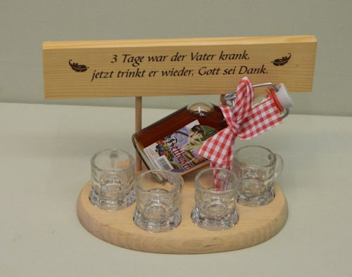 Holzbrett mit Spruch